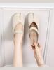 2025 Summer Women's Closed Toe Slip-on Hidden Heel Flat Mules with Tabi Split Toe Design