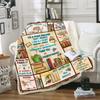 Book Printing Flannel Blanket Library Pattern Blanket Sofa Bedroom Nap Blanket Production Source