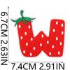 Strawberry English Letter Embroidery Cloth Sticker Bag Decoration 26 English Text Patch Stickers Heat Transfer Computer Embroidery Label