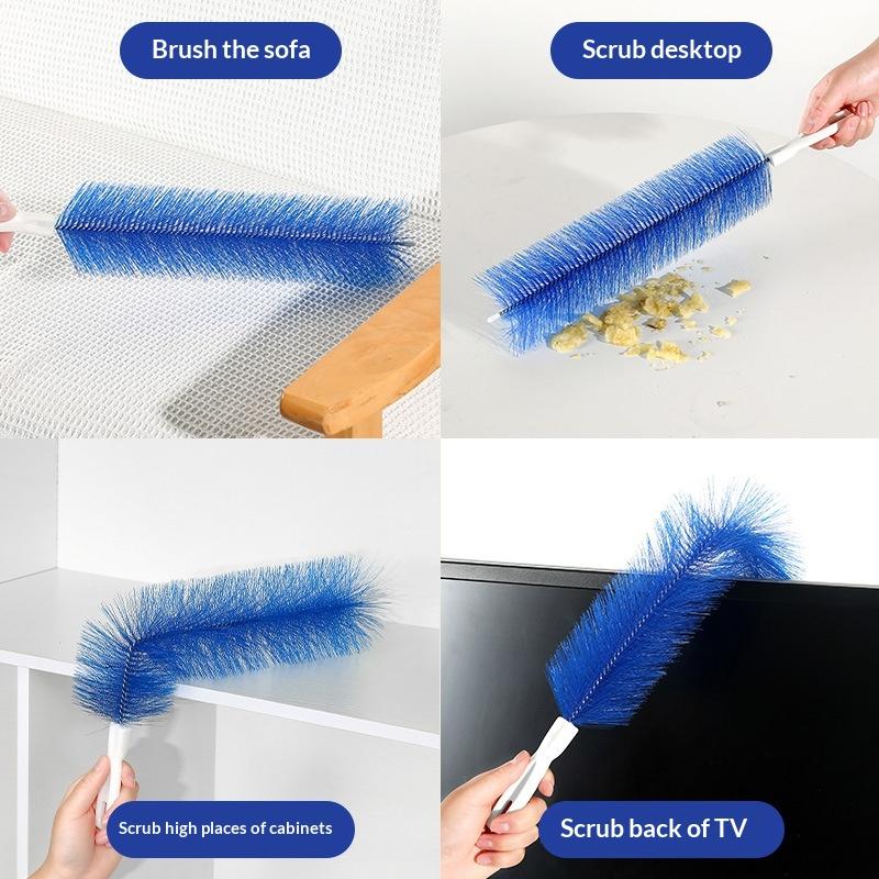 Flexible Fan Cleaning Brush 2 Pack Soft Fine Bristles Long Bendable Handle Duster for Kitchen Vent Hood Cleaning