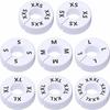 8Pcs Round/Square Closet Hanger Dividers Garment Tags Clothing Size Marking Ring  Home