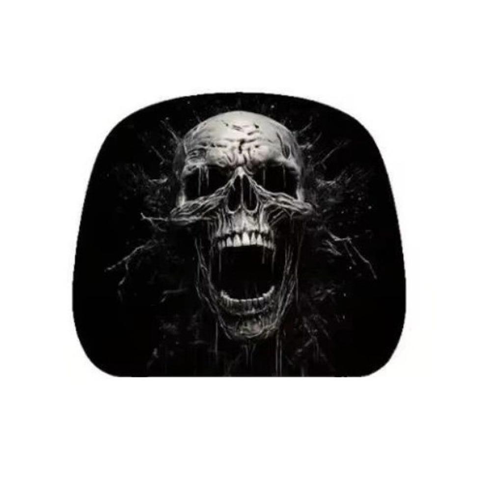 

1 шт. Черный чехол на подголовник автомобиля с рисунком черепа, дышащий подголовник сиденья автомобиля, наволочка для автомобильной подушки, Хэллоуин 01-1Pc