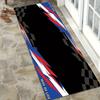 Motorcycle Garage Long Mat Checkered Flag Non Slip Wear Resistant Corridor Rug for Boys Bedroom E-Sports Room Decor