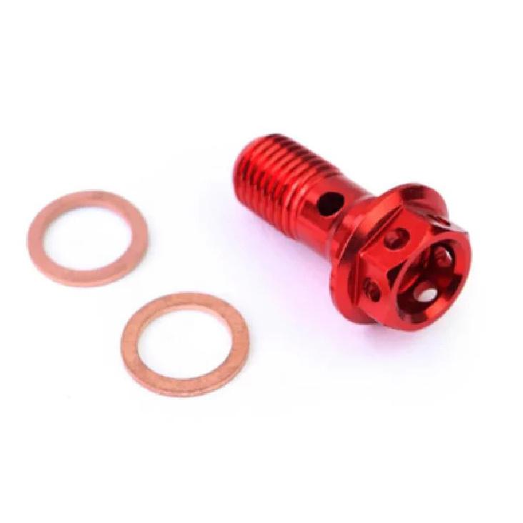 Motorrad Bremsleitungen Bremssattel Universal M10X1.25/1.0mm Banjo Schrauben Bunte Motorrad Ölnippel Schrauben Öl Schrauben