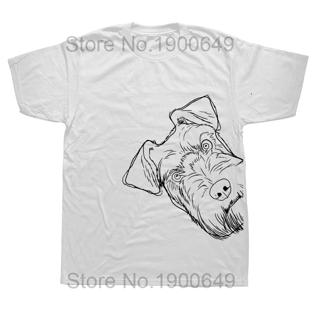 Funny  Schnauzer Dog Dad T Shirts Graphic Cotton Streetwear Short Sleeve Birthday Gifts Summer Style Tshirt Mens Clothing