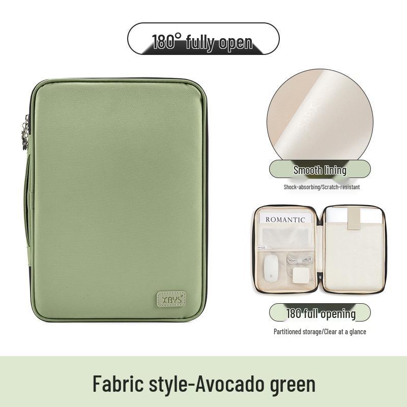 14-Inch Full Open Leather Laptop Sleeve for MacBook, Lenovo, Huawei