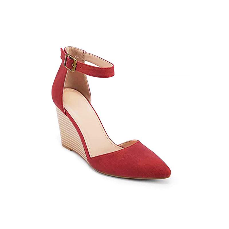 Bombas de cuña para mujer Puntiagudo Puntiagudo Puntera Correa de tobillo  Hebilla de tacón alto Faux Leather Sandalias de vestir comprar a buen  precio — entrega gratuita, reseñas reales con fotos — Joom