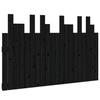 VidaXL Tête de lit murale Noir 127,5x3x80 cm Bois massif de pin 824792