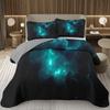 Galaxy Bedding Set Twin Queen Size for Girls Boys Teens Room Decor, Starry Sky Bedspread, Cosmos Nebula Trippy Quilted Coverlet