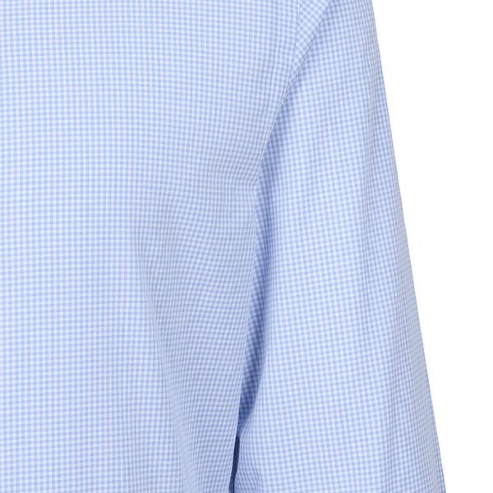 Vanbrough Plain Mini Check English Collar Slim Shirt Bossl1130 Bu