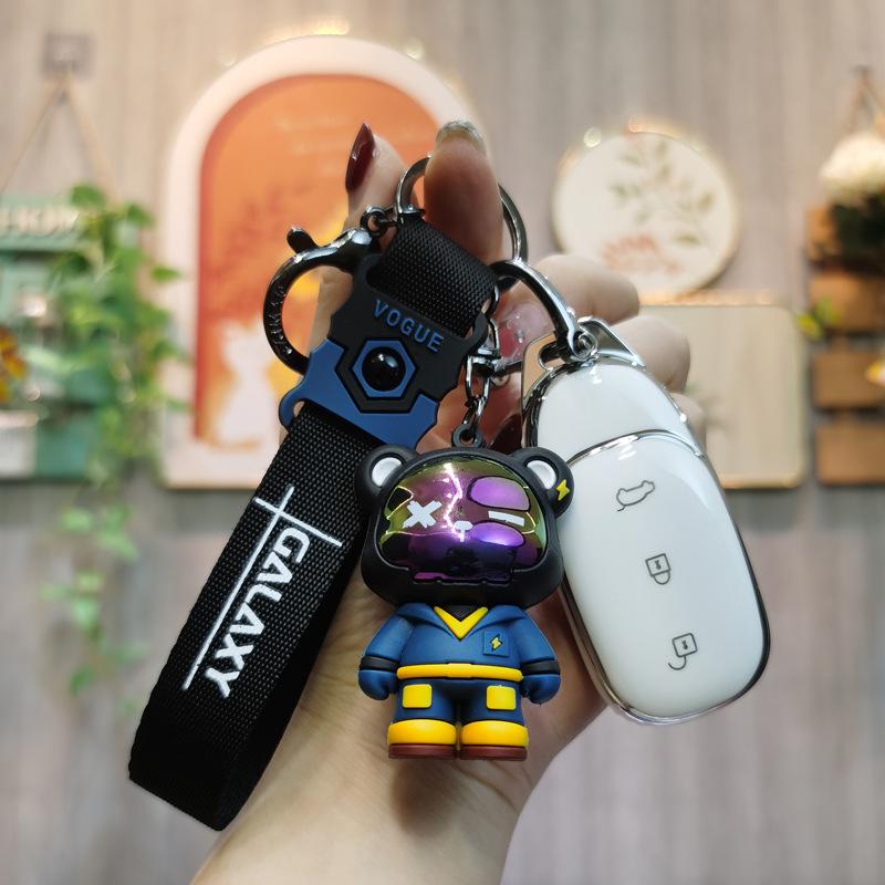 Unisex High-End Key Case: Custom L9 Car Remote Control Protective Shell with Keychain