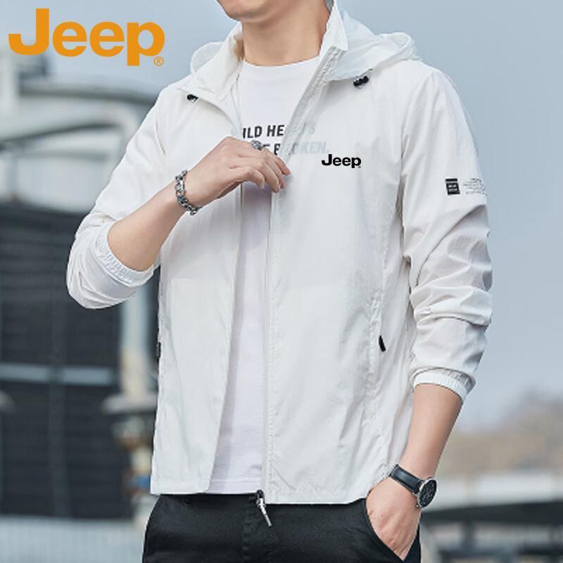 JEEP Унисекс Легкая куртка с капюшоном и защитой от солнца UPF 50+ 4XL