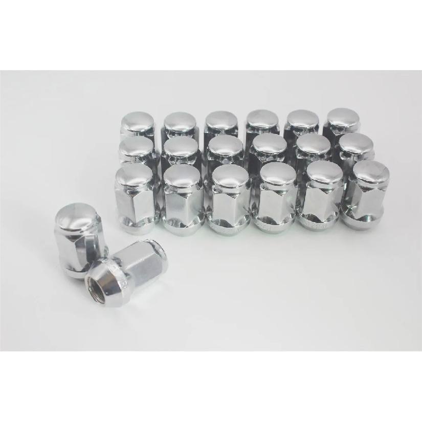 20 SZTUK 12x1.25 Nakrętek Kół Do Kół Żołędziowych | Zamknięty Końcowy Wypukły | 19mm 3/4" Sześciokąt