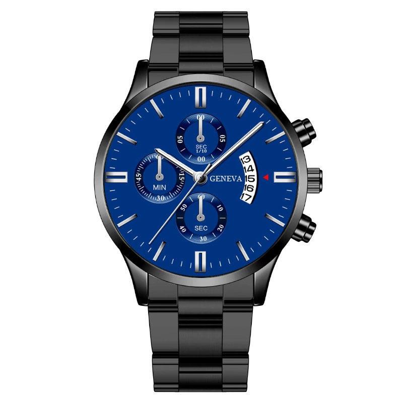 Fashion Men Gold Stainless Steel Watch Luxury Calendar Quartz Wrist Watch Mens Business Watches for Man Clock