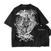 Bloodborne for Anime & Game Fans All-Season Washed T-Shirt, Stylish Personalized Clothing, Plus Size Streetwear Casual Short Sleeve Tee Tops