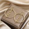 Retro Multi-Layer Alloy Round Dangle Earrings for Women - Trendy Party Jewelry