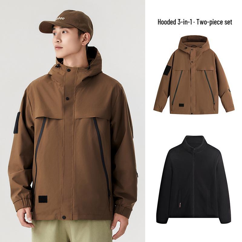 Unisex Outdoor Windproof Warm 3-in-1 Jacket Set - Autumn/Winter Best-seller