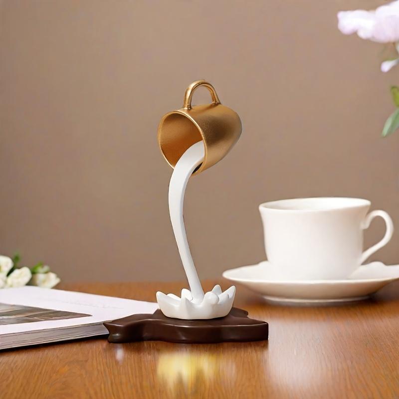 1 ud. Decoración Creativa de Taza de Café Flotante Invertida de Resina - Adecuado para Efecto de Desbordamiento de Agua