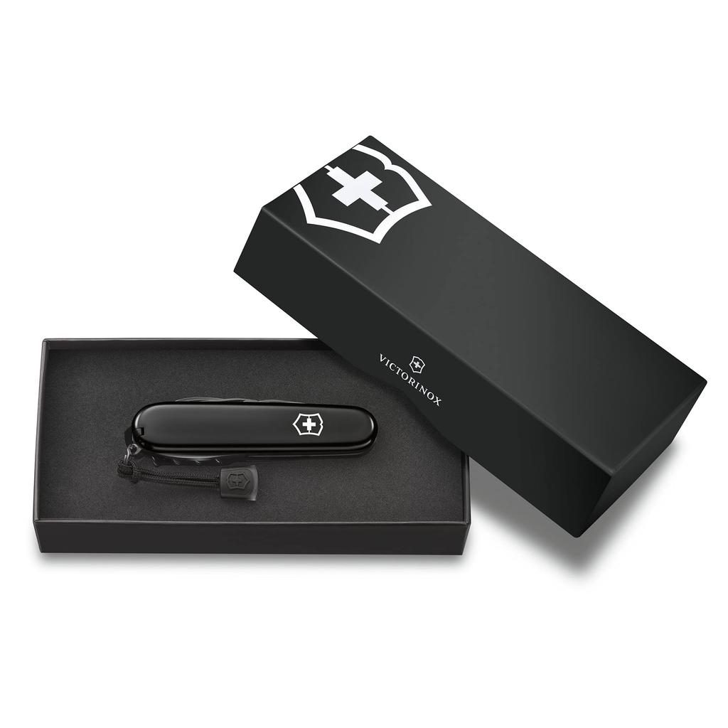 VICTORINOX Spartan Onyx Black Spartan Švýcarský armádní nůž Multifunkční nůž Outdoorový Dárek Nůž Jutoku Vyrobeno ve Švýcarsku s 12 funkcemi Kompaktní