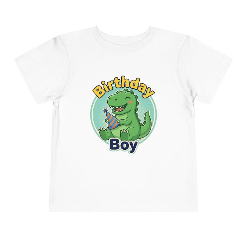 Birthday Dinosaur Toddler Tee | Smiling Dino Party Shirt 130