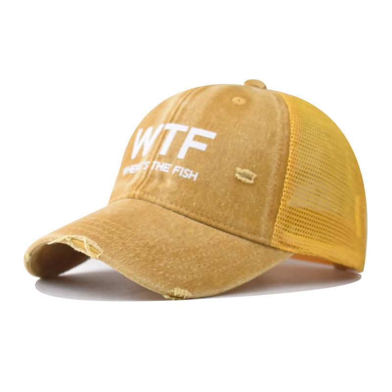 Embroidery Wtf Letter Cotton Baseball Hat With Adjustable For Adults Outdoor Use
