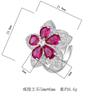 Jewelry Accessories Open-door Rings Lucky Five-star Flower Red Zircon High-end Fashion Style Women