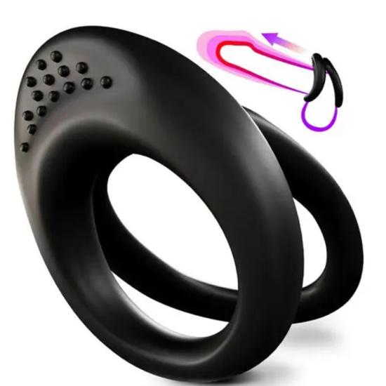 Male Scrotum Ring Ejaculation Delay Penis Ring Bondage Erection Ball Ring Delay Ring Reusable Enlargement Ball Stretcher Sex Toy
