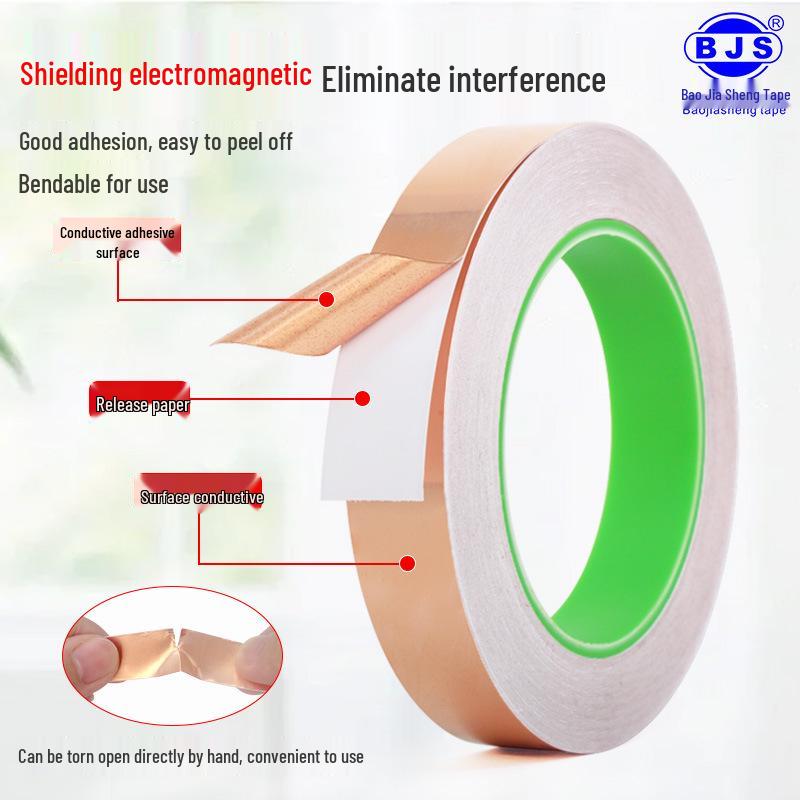 Double-Sided Conductive Copper Tape for Shielding, DIY Circuit Mods, Heat Dissipation, and Temperature Resistance