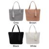 Lamb Wool Underarm Bag Solid Color Tote Bag for Women Travel Shopping Everyday Use