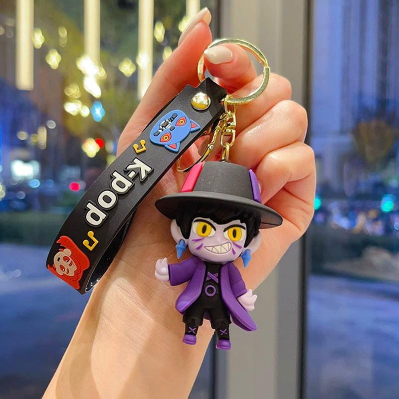 

6pcs KPOP Keychain Tiger Character PVC Figure Keychain Adorable Harajuku Style Key Ring designed for Children and Fans ChristmasGift