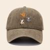 The Cute Style Of The Three Cat Printed Baseball Cap Is Suitable For Daily Leisure Loose, Comfortable And Adjustable