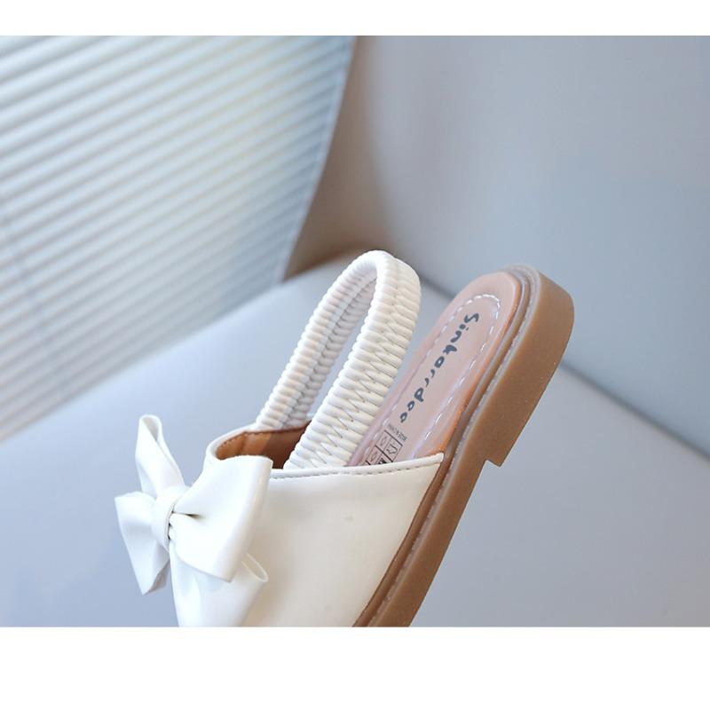 Summer Girls' Bowknot Fashion Sandals, Children's Princess Shoes, Soft-Soled Anti-Slip Beach Shoes.