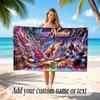 Music General Theme Beach Towel Personalized Custom Name & Text Soft Quick Dry Beach Towel for Swimming Travel