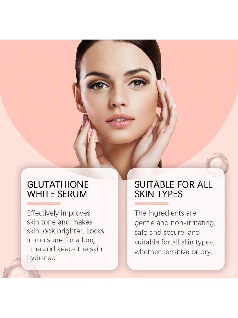 1Pc GLUTATHIONE WHITE SERUM Skin Stays Hydrated And Supple Improves Skin Dullness And Reduces Dark S