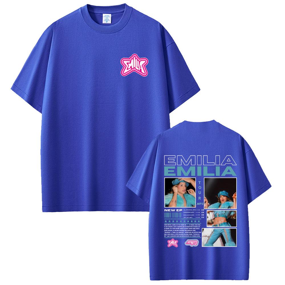 Singer Emilia Mernes MP3 Tour Graphic Tshirt Unisex Women Fashion Oversized Streetwear Summer Male Hip Hop Vintage Short Sleeve