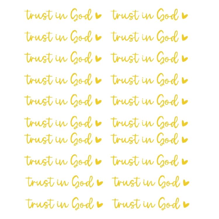 20pcs Trust In God Mirror Decals Spiritual Car Window Stickers Trust In God Rearviews Decals Car Spare for Car Mirrors