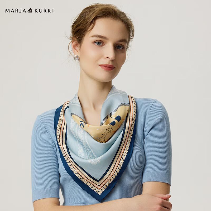 MARJA KURKI Double-Sided Mulberry Silk Square Scarf