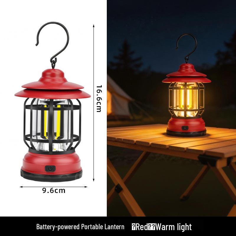 Rechargeable Retro Camping Lantern with Ultra-Long Battery Life for Outdoor Tent and Awning Lighting