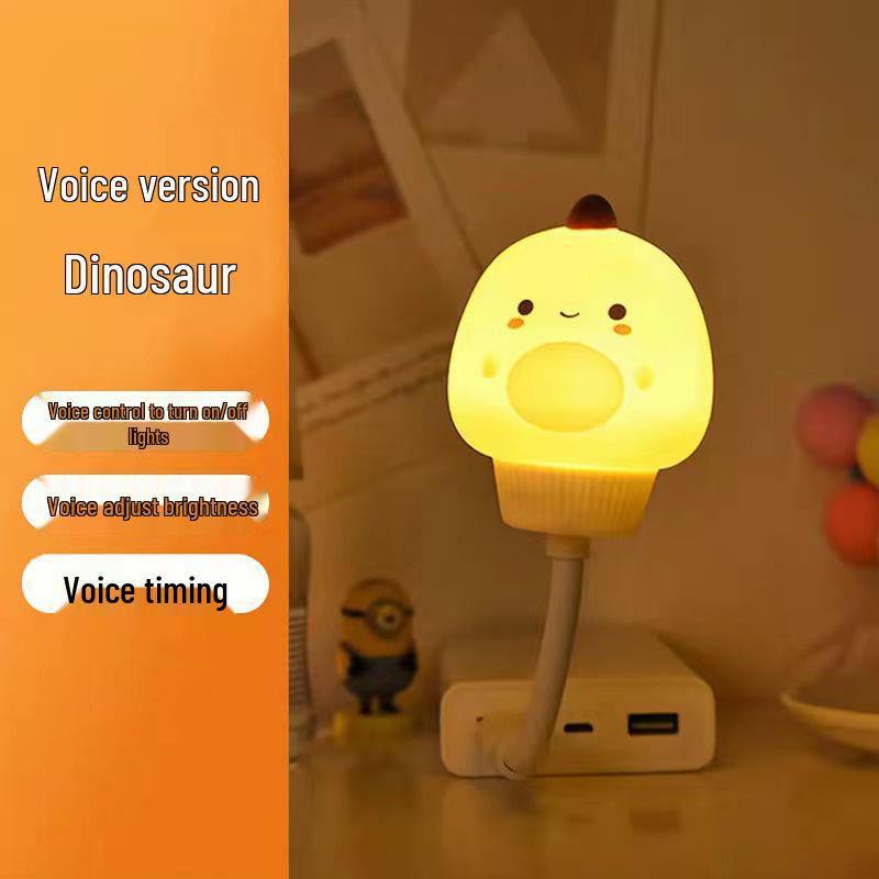 Smart Voice-Activated USB Night Light: Sleep Companion & Wake-Up Light for Bedroom