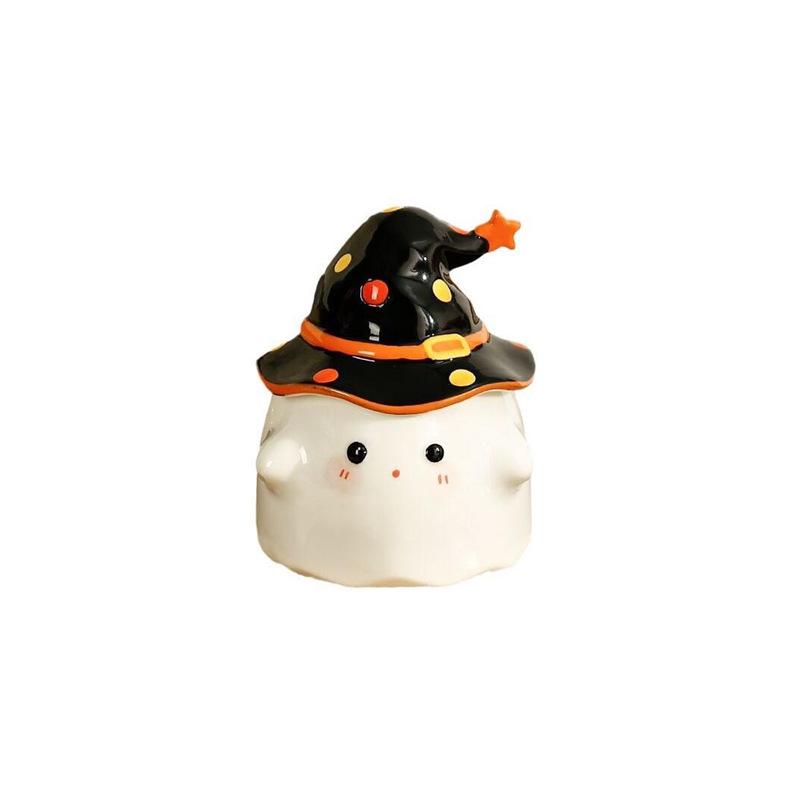 Quirky Ghost Ceramic Mug with Lid - Unique Birthday or Graduation Gift for Her