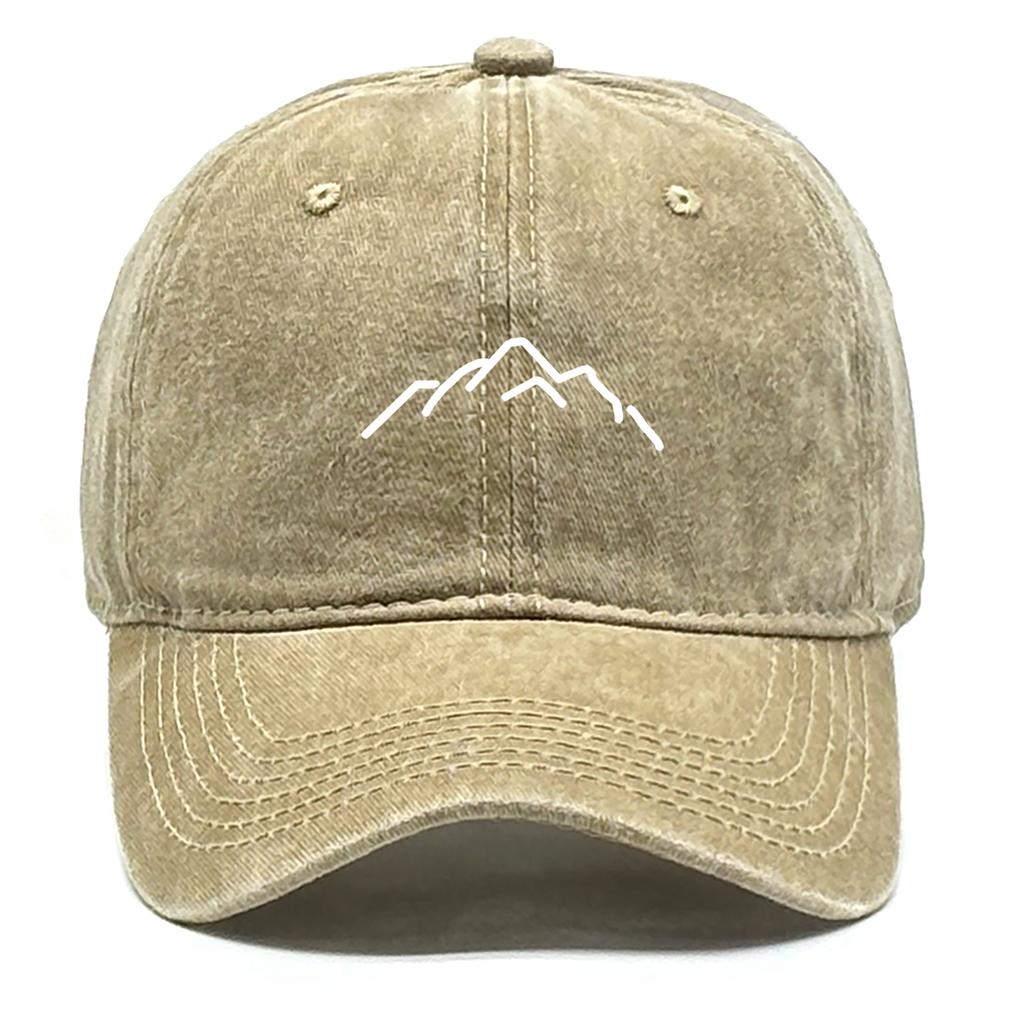 Mountaintop Print Adjustable Baseball Caps Mountain Range Dad Hat Casual Snapback Baseball Cap Ideal Choice For Outdoor