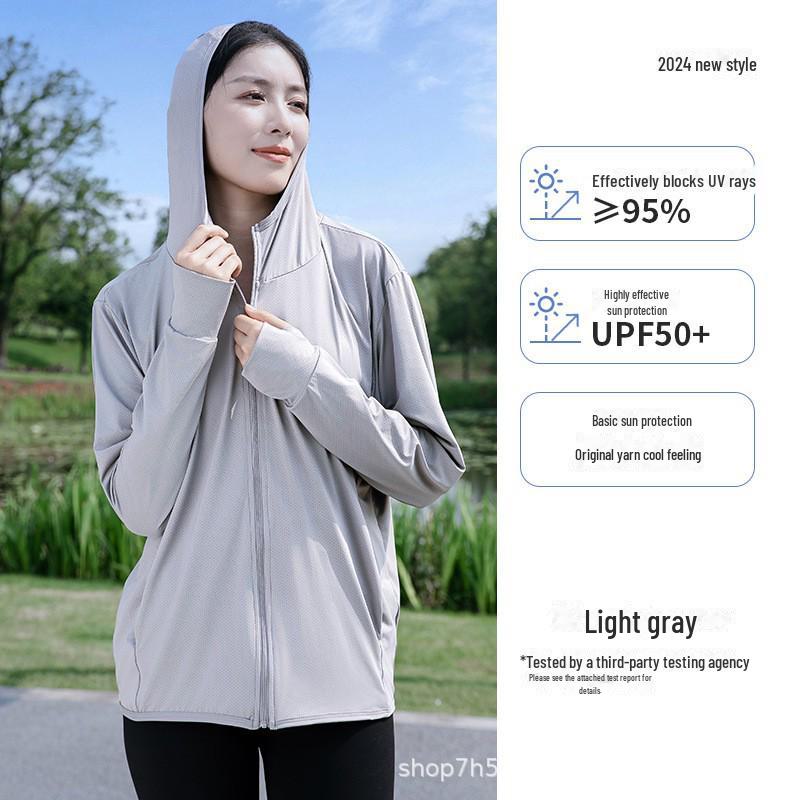 Qinlimei UPF50+ Hooded Sun Protection Ice Silk Jacket for Men & Women