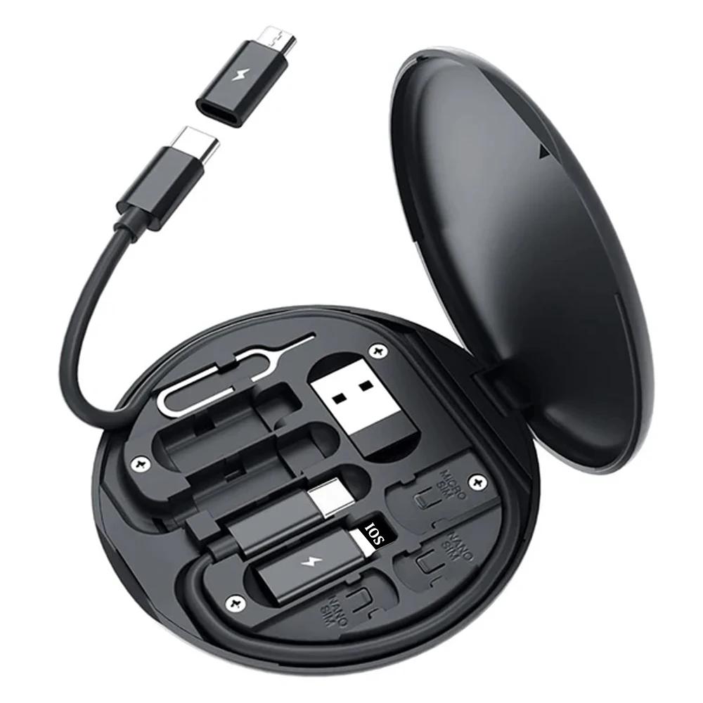 Multi USB Type C To C 60W Charging Adapter Cable Kit USB C To Lighting Conversion Set USB A & Type C To Micro/Type C/Lighting