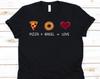 Pizza Bagel Love Shirt, Cute Bagel Shirt For Men And Women, Gift For Pizza Lover, Donut T-shirt, Bagels Shirt, Pizza Shirt, Beigel Shirt
