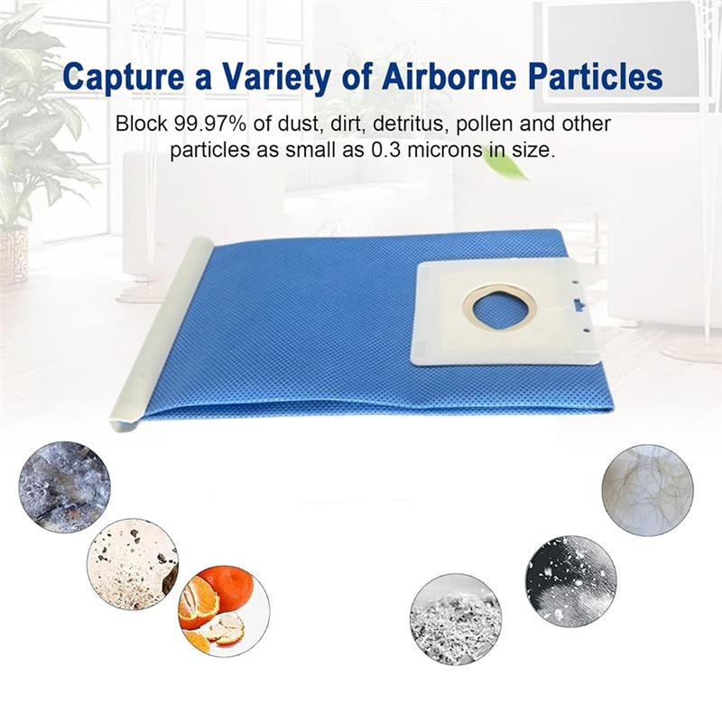 A58Z Dust Bag For  DJ69-00420B Vacuum Cleaner Parts Large Capacity Replacement Blue Reusable Dust Bag Sewing Bag 8PCS