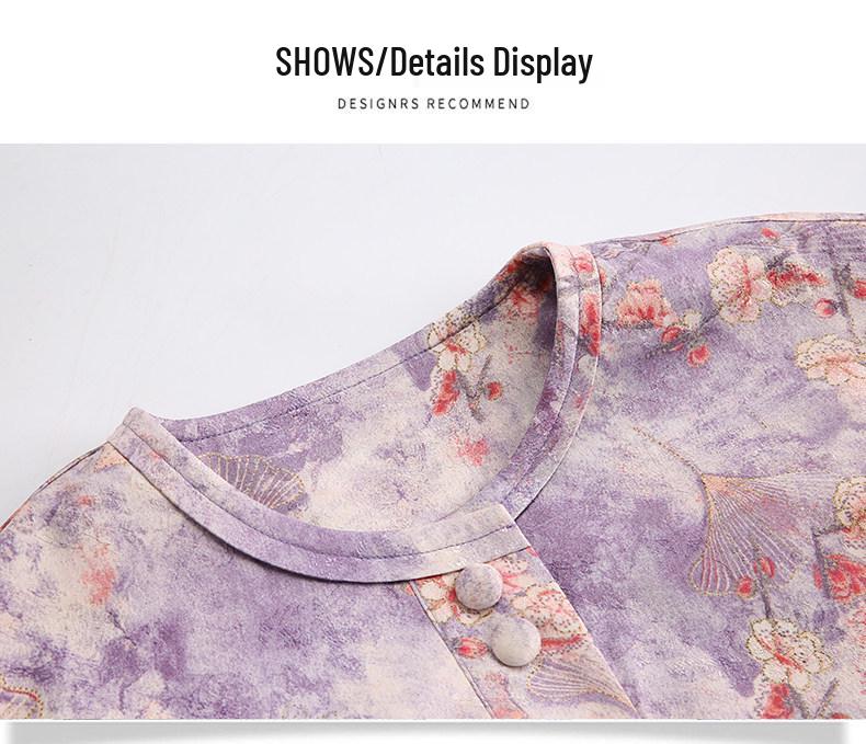 2025 New Chinese Style Mom's Autumn Suit Jacket for Middle-Aged and Elderly - Stylish Spring and Autumn Top