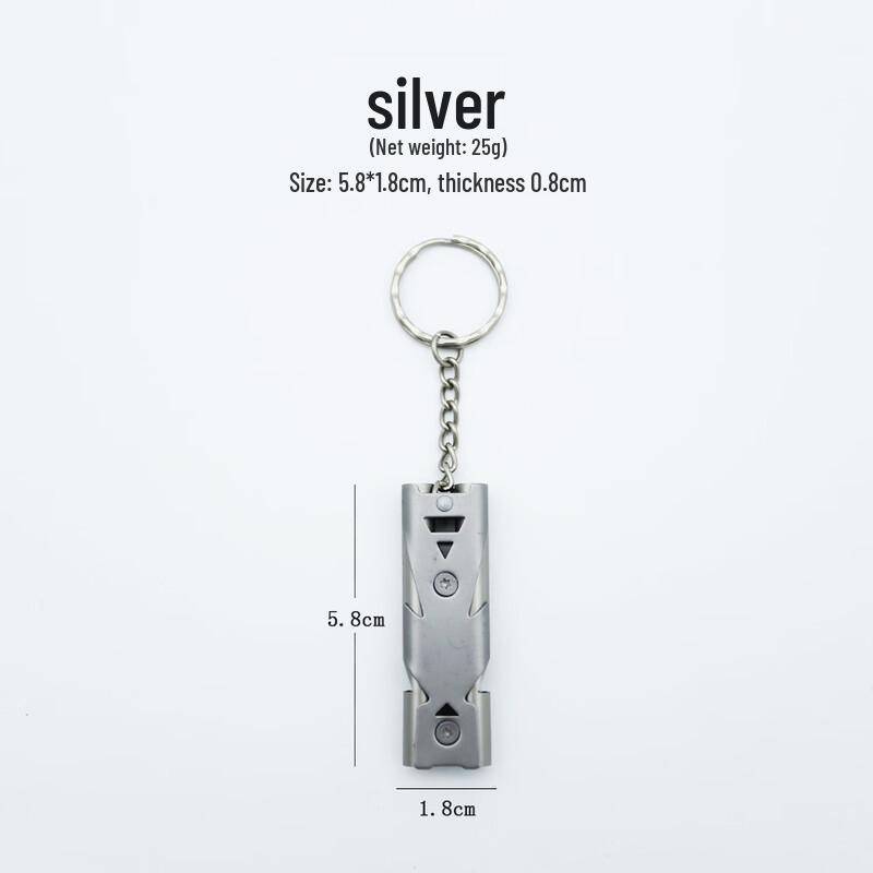 OIMG Double-Hole Metal Survival Whistle
