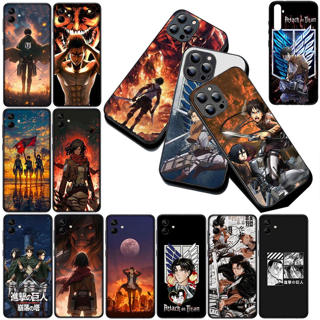 Levi Attack On Titan Eren Jaeger Phone Case for OPPO A80 A18 A16 A40 A17 A15 A38 A78 A79 A54 A57 A12 A60 4G 5G Protective Cover
