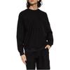 Stone Island Solid Color Crew Neck Logo Sweatshirt Men sweatshirt Black 781560653-V0029