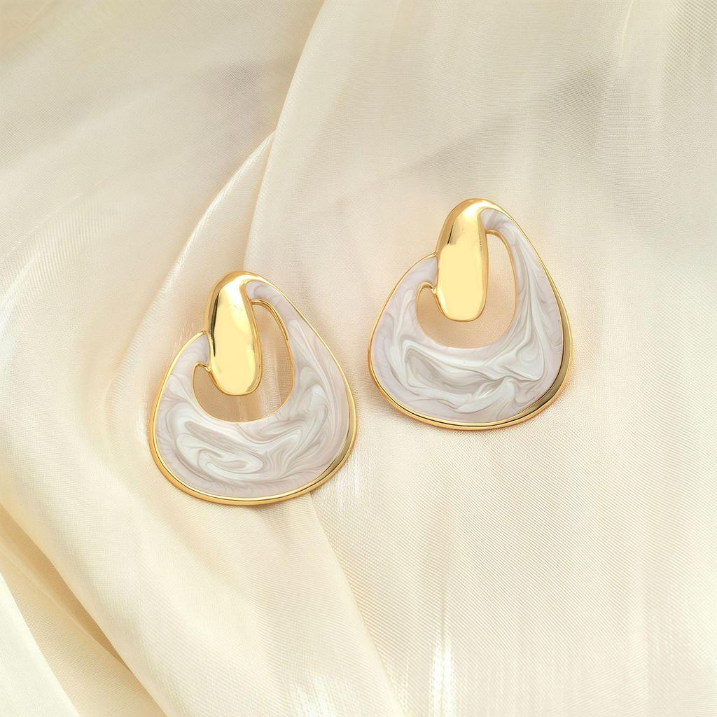 Cercei neregulari cu picături de ulei în stil coreean: Cercei Stud Chic, Simpli, Versatili